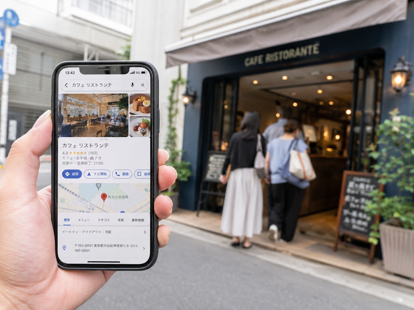 Google Mapsを活用した店舗集客とMEO対策のイメージ