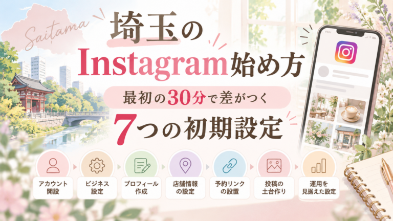 埼玉のInstagramの始め方を初心者向けに解説。アカウント開設からプロフィール設定まで7つの初期設定を紹介